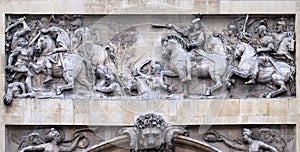 Passage of the Rhine, detail of the Porte Saint Denis in Paris photo