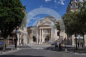 Paris, France - July 14, 2023 - The Front facade of Bourse de Commerce - Commodities Exchange building