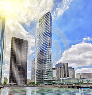 PARIS, FRANCE - JULY 06, 2016 :La Defense, Business Quarter with