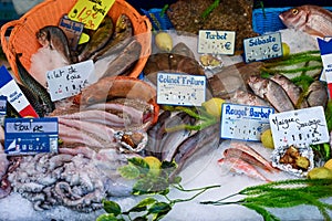 Paris, France. June 30 2022. At the beautiful MarchÃ¨ Popincourt local market photo