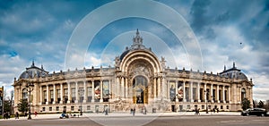 Panorama of the Petit Palais in a cloudy winter day just before spring