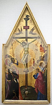 Attributed to Lippo Memmi.The Crucifixion. Around 1340. Louvre