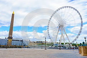Paris, France - May 2, 2017: Long exposure view of The Big Wheel