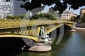 Paris. France: Mirabeau Bride over Seine River