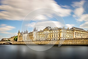 Paris, France - Monumental Beauty - the Palais de Justice Looming over the Banks of Seine