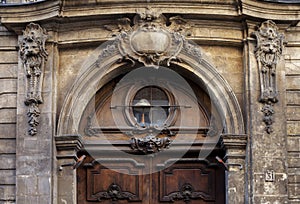 PARIS, FRANCE - November 19, 2023: fragment of a building in Paris.