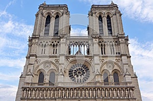 View of the Notre Dame de Paris cathedral before the April 2019 fire