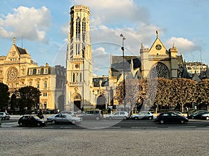 View of the Church of Saint-Germain L` Auxerrois in Paris