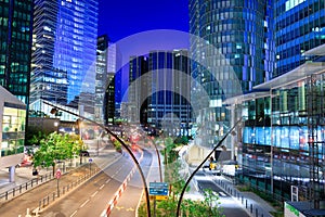 Paris, France - September 18, 2022: Modern buildings in the business district of La Defense to the west of Paris, France