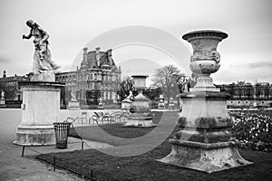 PARIS, FRANCE: Tuileries Garden in Paris, France. Tuileries Garden (Jardin des Tuileries) is a public garden located between