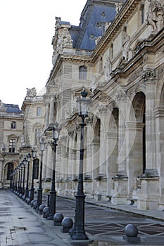 PARIS, FRANCE View of Louvre Museum.