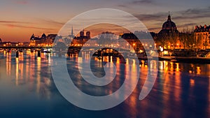 Paris, Frence: Seine river and Old Town of in sunrise