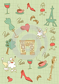 Paris icons design.