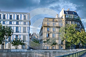 Paris, ile saint-louis and quai de Bethune