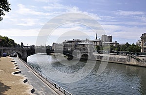 Paris,July 18th:Pont de Sully over Seine from Paris in France