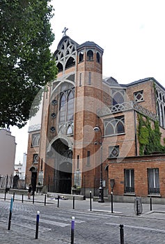 Paris,July 17:Church of Saint Jean de Montmartre construit en 1904 in Art Nouveau style from Paris