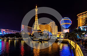 Paris Las Vegas hotel and casino and Eiffel tower