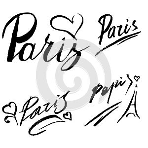 Paris lettering pattern vectors