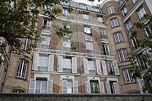 Paris Luxury stone made Haussmannian buildings facade