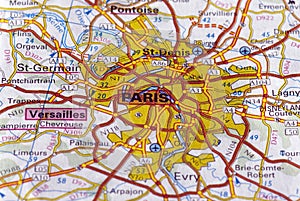 Paris on the map