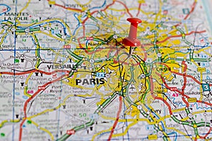 Paris on map