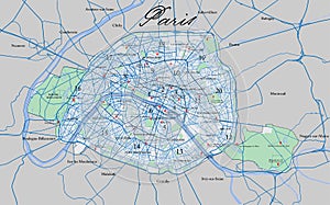 Paris map photo