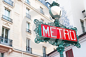 Paris Metro Sign