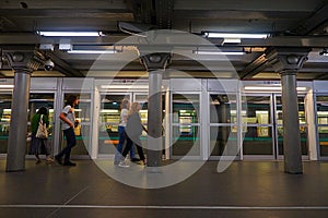 Paris metro subway train