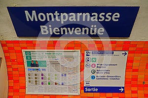 Paris metro subway train