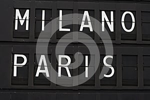 Paris and Milano - airport photo