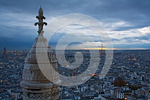 Paris from Montmarte, France.