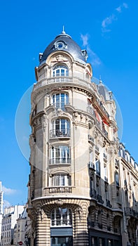 Paris, narrow building in the center photo