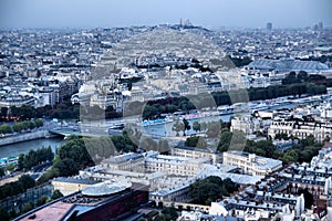 Paris at night seen from 300 m above ground