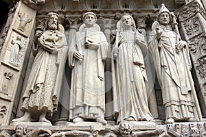 Paris, Notre-Dame cathedral, portal of the Virgin