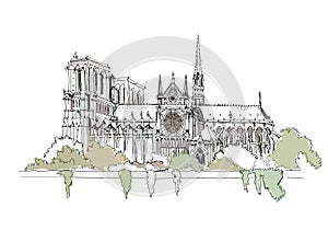 Paris, Notre Dame, sketch collection