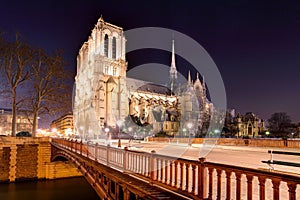 Paris - Notre Dame at sunrise, France