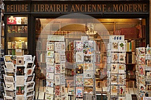 Paris, old bookshop in Galerie Vivienne