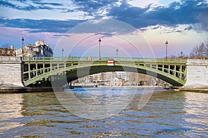 Paris, panorama of the Sully bridge