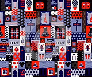 Paris pattern seamless geometric design