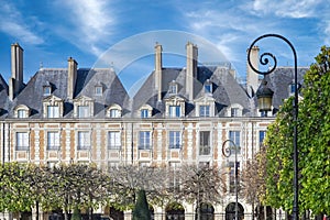 Paris, the place des Vosges in the Marais