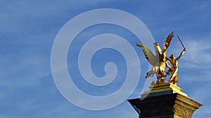 Paris, PONT ALEXANDRE III

, golden statue