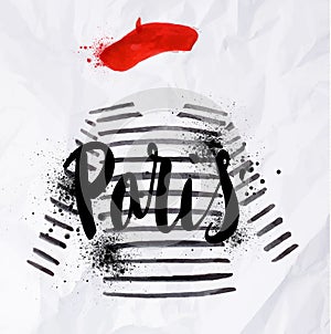 Paris poster striped sweater