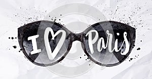 Paris poster sun glasses