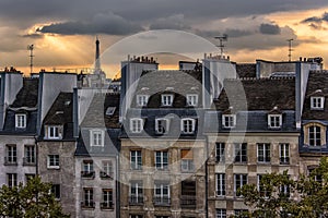 Paris roofs viewed from Beaubourg