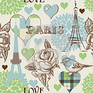 Paris seamless pattern