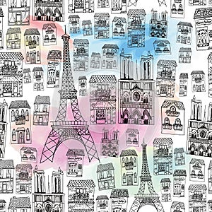 Paris seamless pattern