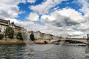 Paris and Seine river