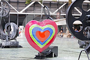 Heart at Stravinsky Fountain Paris