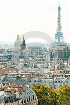 Paris skyline with Eiffel tower