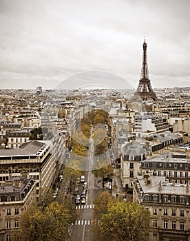 Paris Skyline with Eiffel Tower